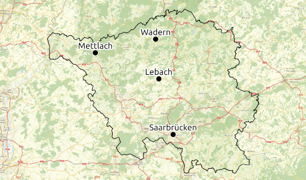 Karte Region Saarland © Open Street Map - CC-BY-SA 2.0