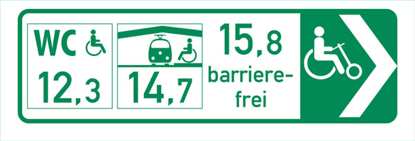 Barrierefreie Radwege - Kurzwegweiser © LBM Rheinland-Pfalz