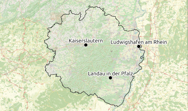 Karte Region Pfalz © Open Street Map - CC-BY-SA 2.0